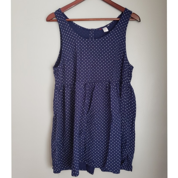 Navy blue polka dot dress - Picture 2 of 4
